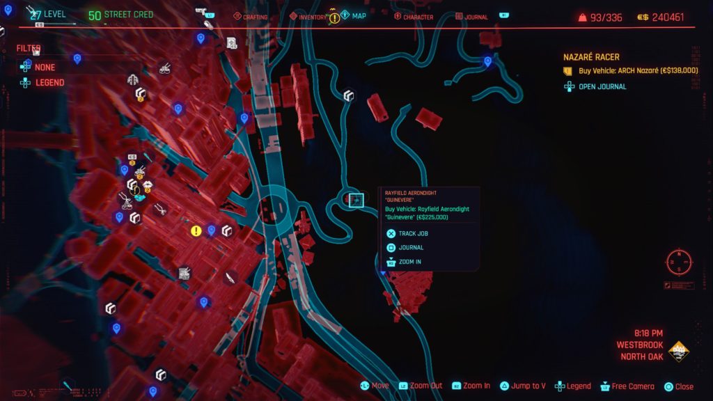 Cyberpunk 2077 – Westbrook Ride Locations - NightlyGamingBinge