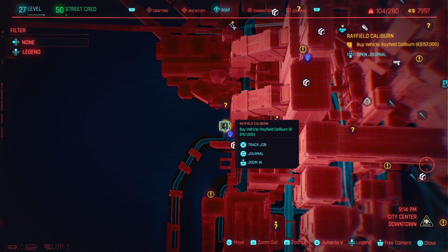 Cyberpunk 2077 City Center Ride Locations NightlyGamingBinge