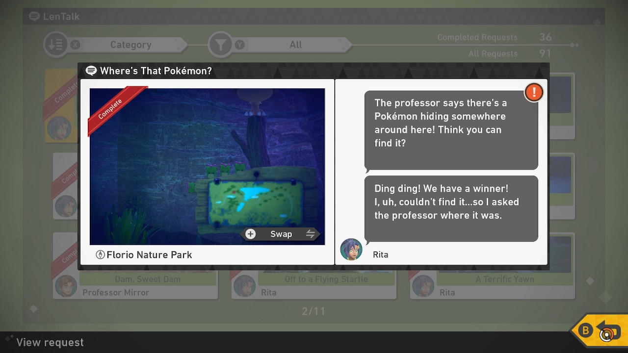 New Pokemon Snap LenTalk Request