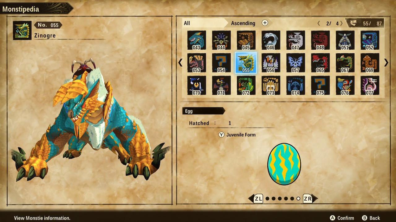 Monster Hunter Stories 2 Terga Monstie Eggs Zinogre