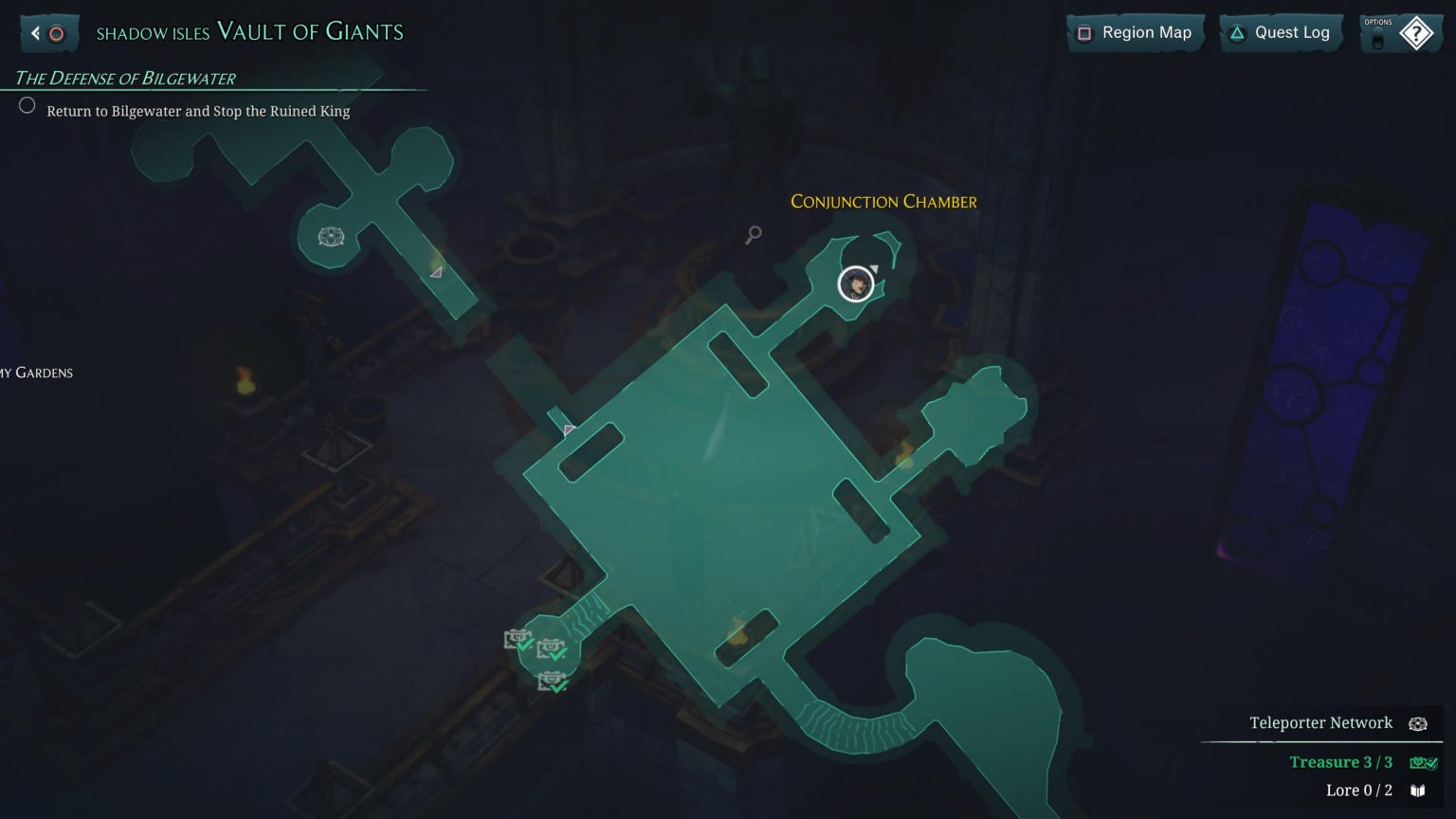 Ruined King Which direction to point the giant statues