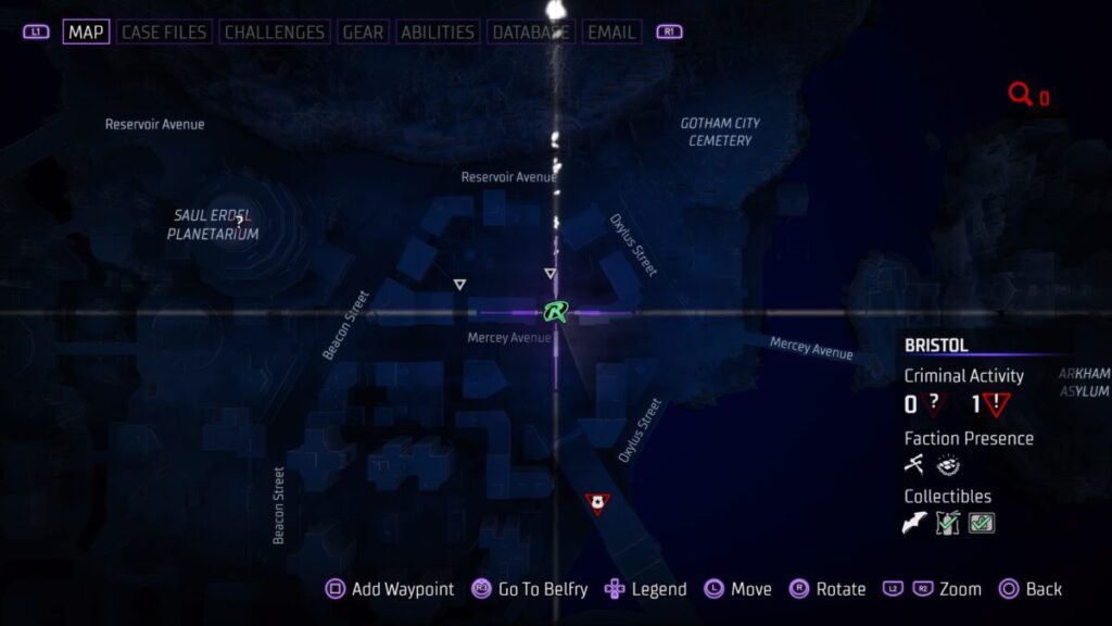 Batarangs map location