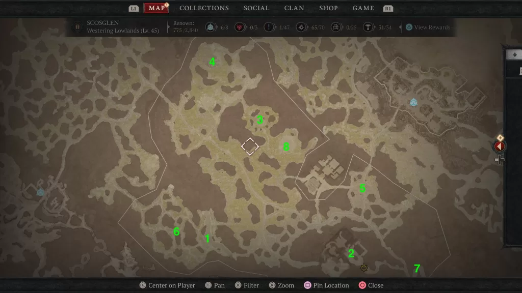 Westering Lowlands Areas Map