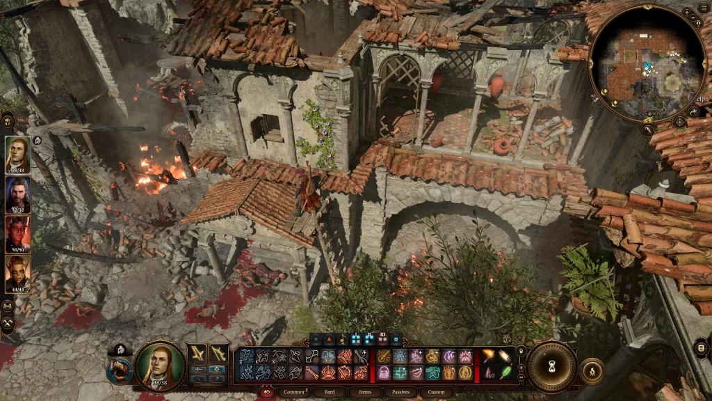 Rescue the Trapped Man Baldur's Gate III burning building