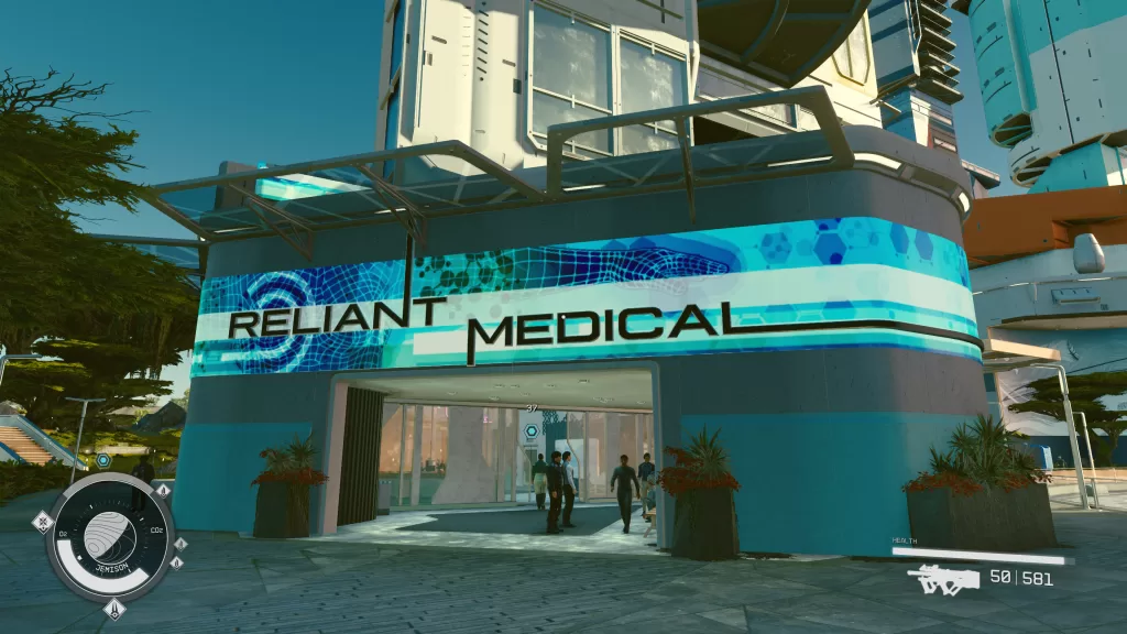 Reliant Medical near the Lodge during the Starfield Reliable Care mission