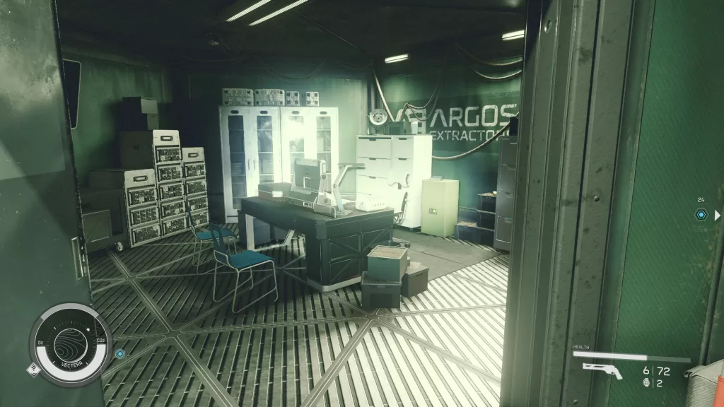 Starfield Back to Vectera Mission room with control key