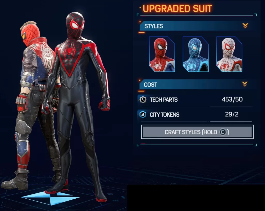 Marvel's Spider-Man 2 Miles Upgraded Suit