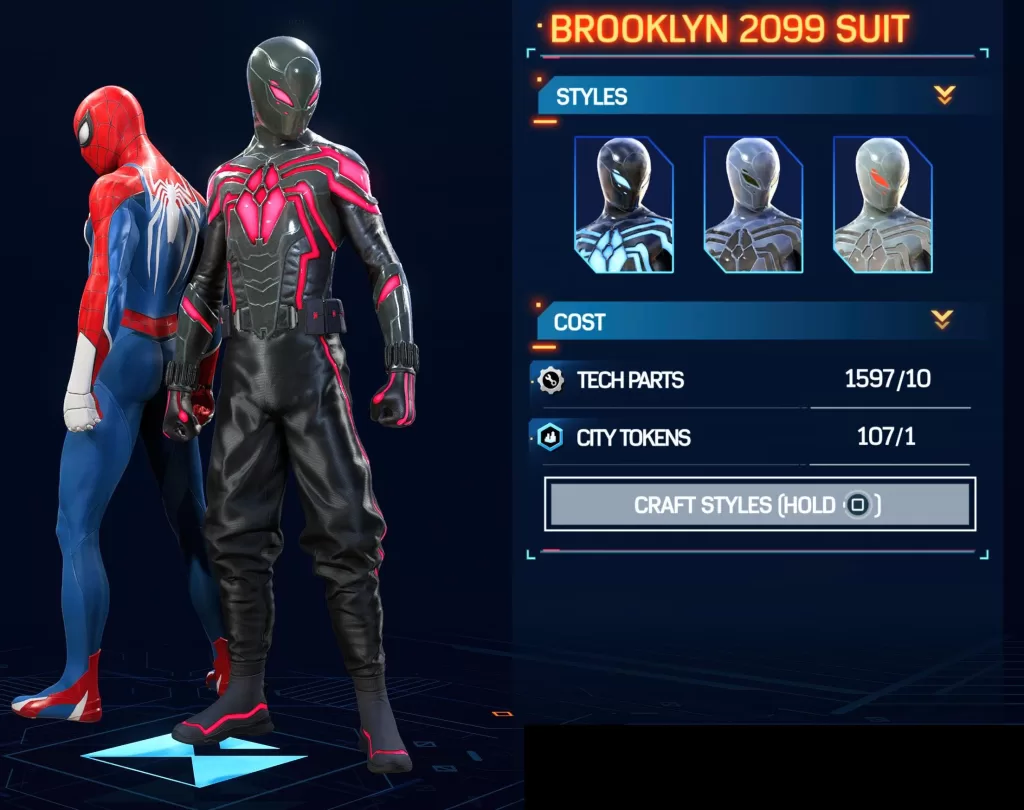 Marvel's Spider-Man 2 Miles Brooklyn 2099 Suit