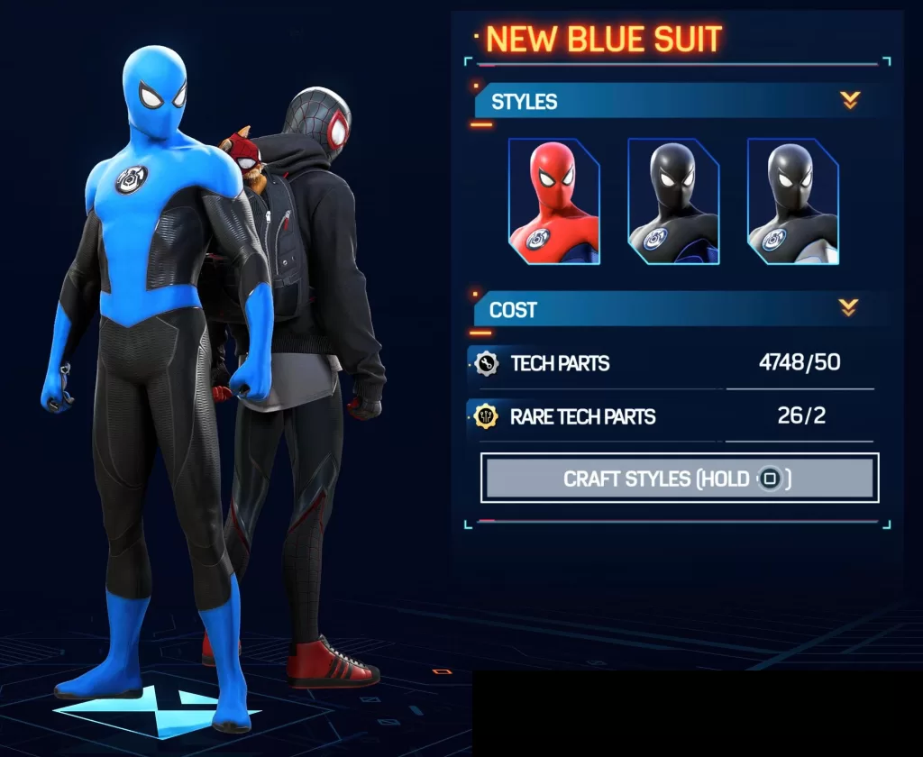 New Blue Suit Peter Spiderman 2