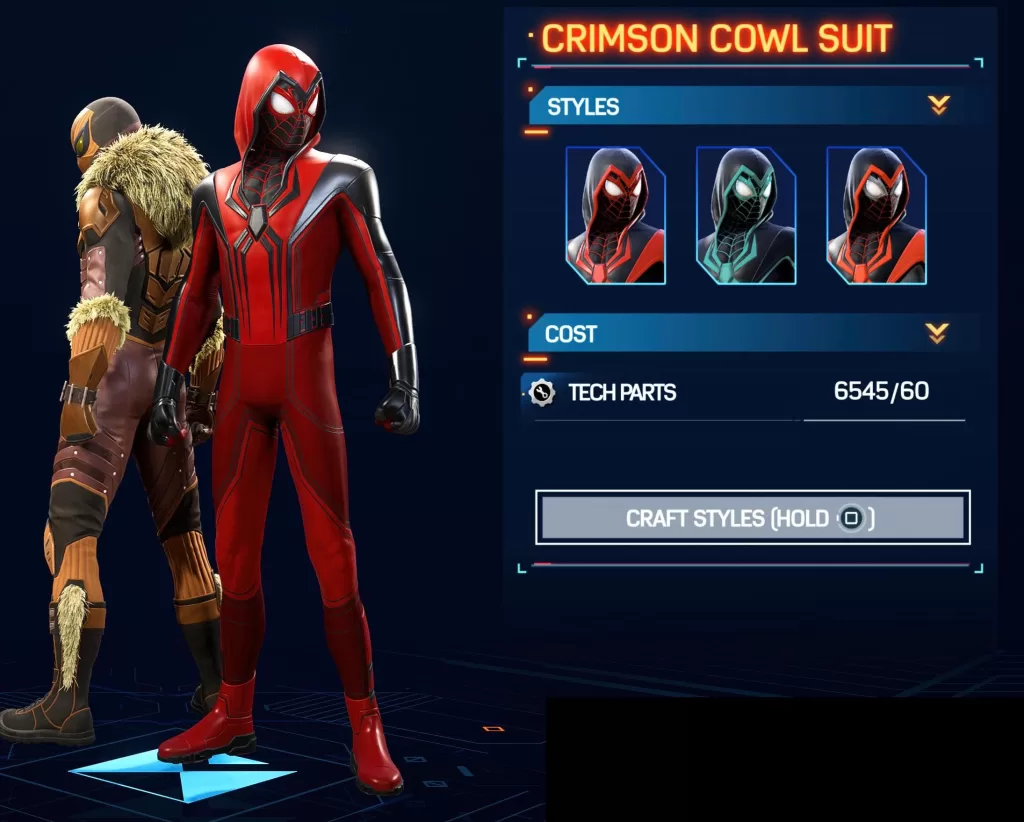 Crimson Cowl Suit