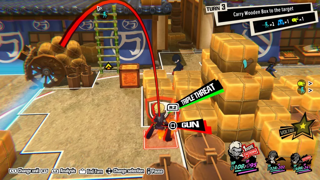 Persona 5 Tactica Quest 7 The Mysterious Box Ryuji Positioning Near Goal