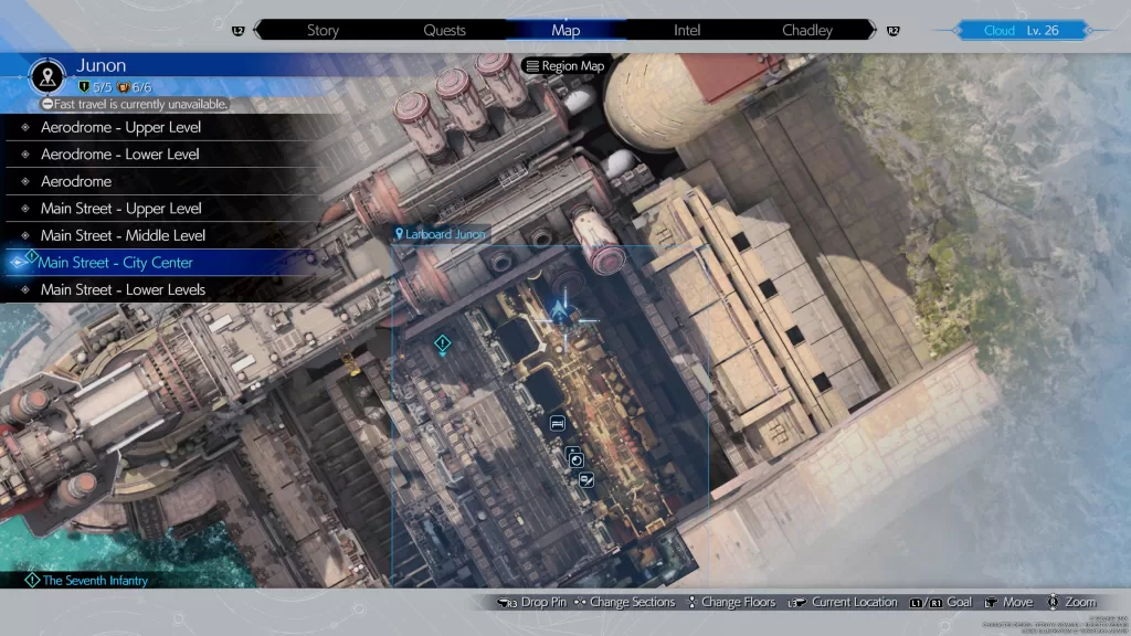 FF7 Rebirth Location of 7th Infantry Unit in the Junon Parade for the 7th Assemble Trophy