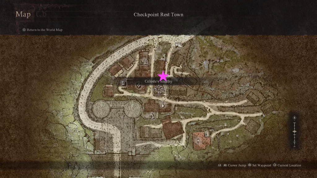 Celeste's Smithy Checkpoint Rest Town