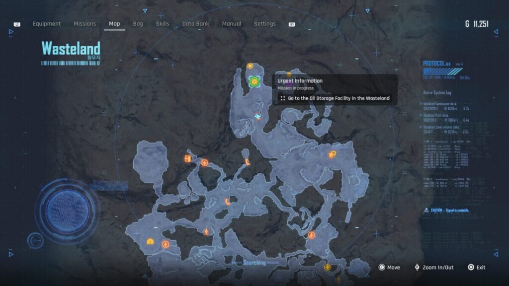 Stellar Blade Urgent Information Mission Wasteland Map Location