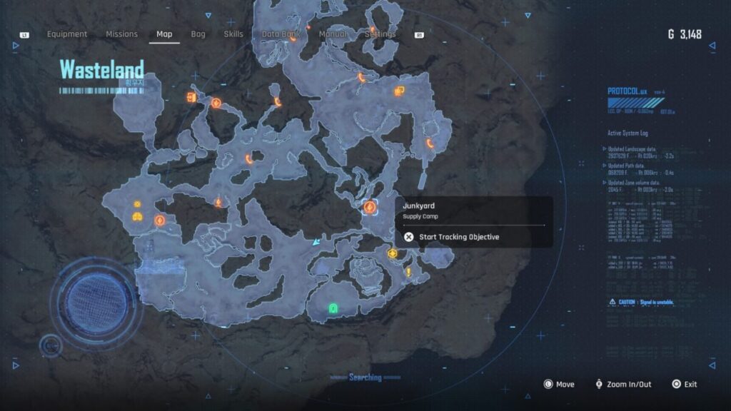 Stellar Blade Time for Revenge Request Wasteland Junkyard Camp Map Image