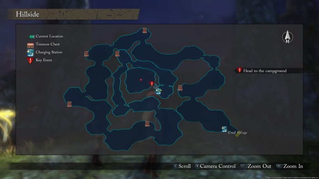 Locations of all Hillside chests in Trails Through Daybreak during Chapter 2