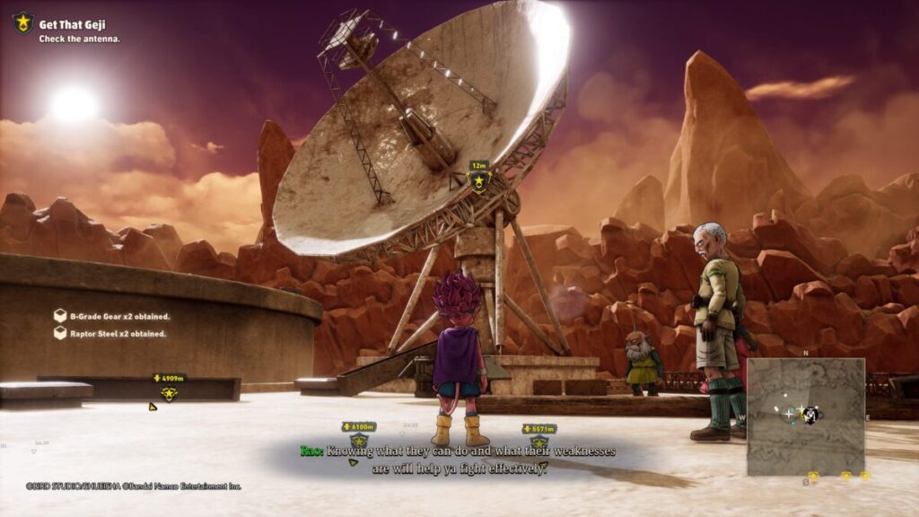 image of the antenna during the Get That Geji quest in Sand Land