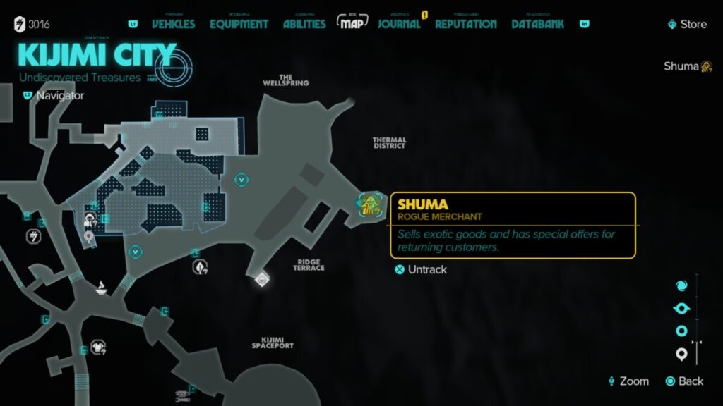 Where to find Shuma whom you can purchase items from in Kijimi City in Star Wars Outlaws