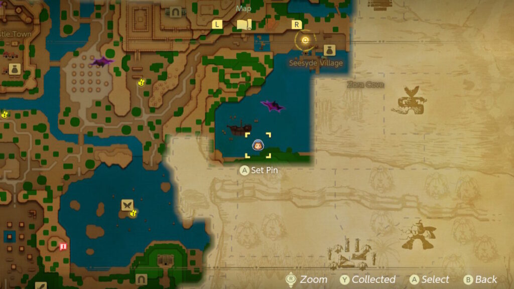 The Legend of Zelda Echoes of Wisdom Chompfin Echo Location