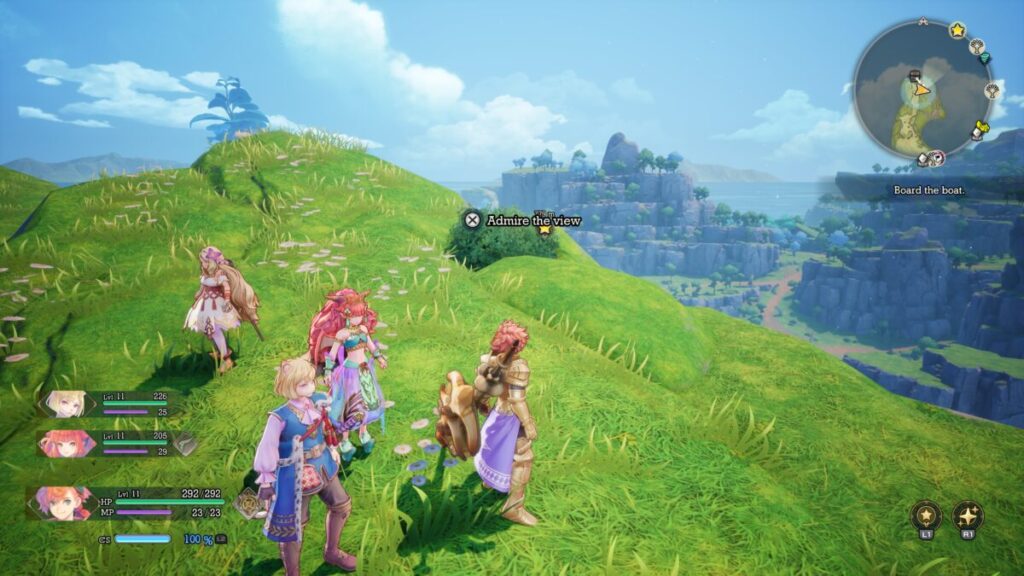 The admire the view prompt during the Behind the Scenery 2 side quest in Visions of Mana