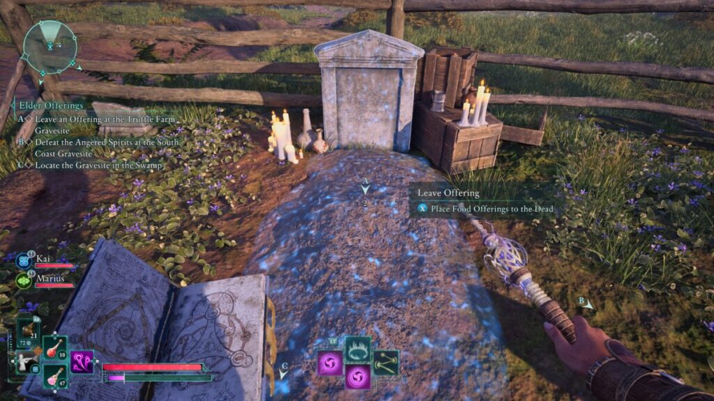 Locate the Gravesite on the Truffle Farm