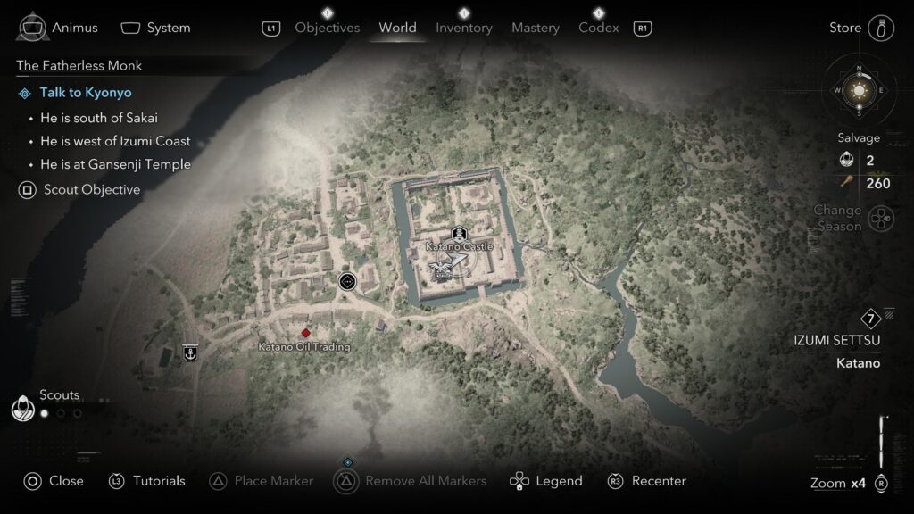 Map location of the 2nd Samurai Daisho at the castle