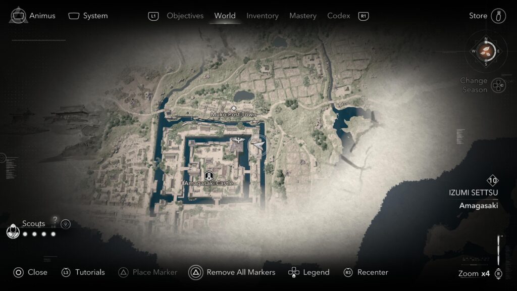 Second samurai daisho in Amagasaki Castle Assassin's Creed shadows