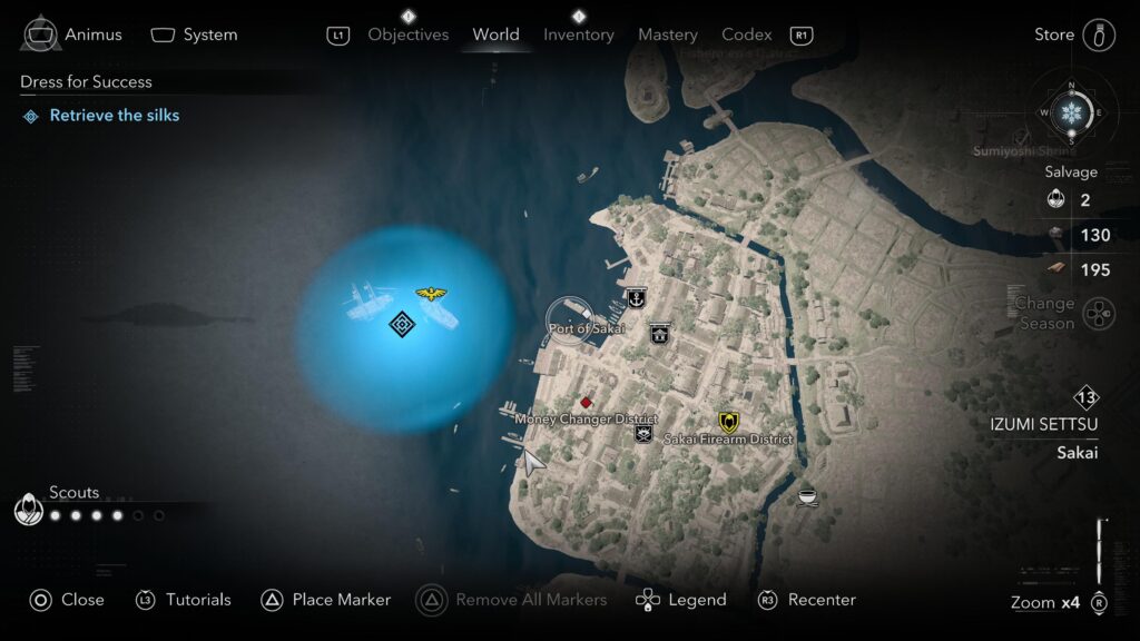 Where to find silk in The Golden Teppo Assassin's Creed Shadows