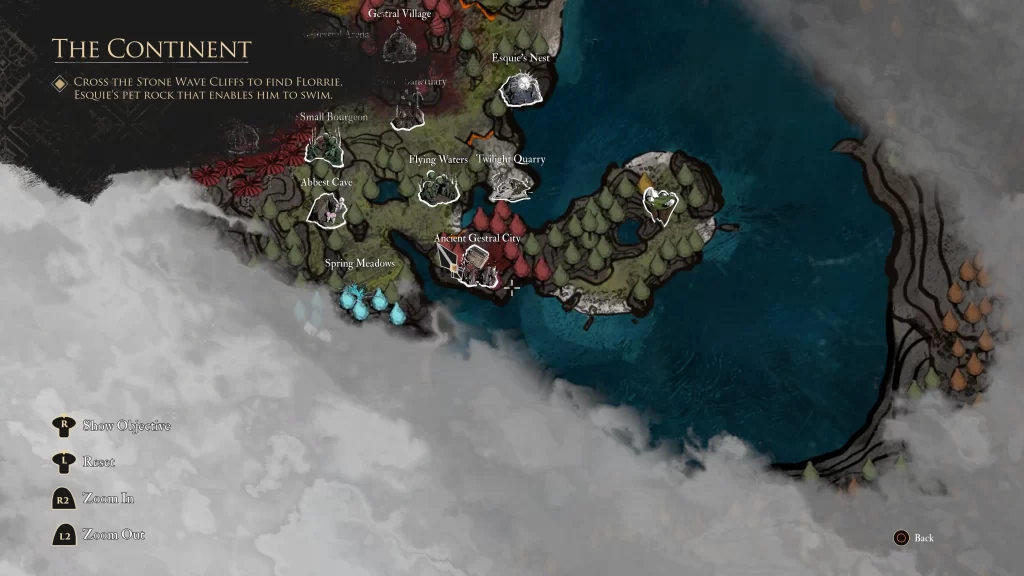 Map of the Ancient Gestral City on the Continent