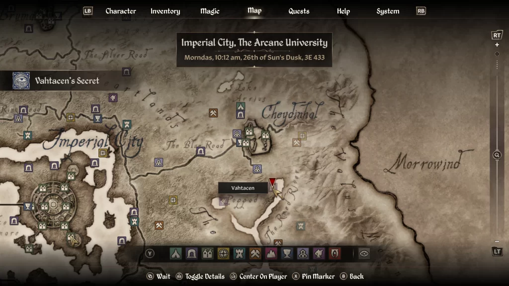 Elder Scrolls IV Oblivion Remastered Vahtacen's Secret Quest