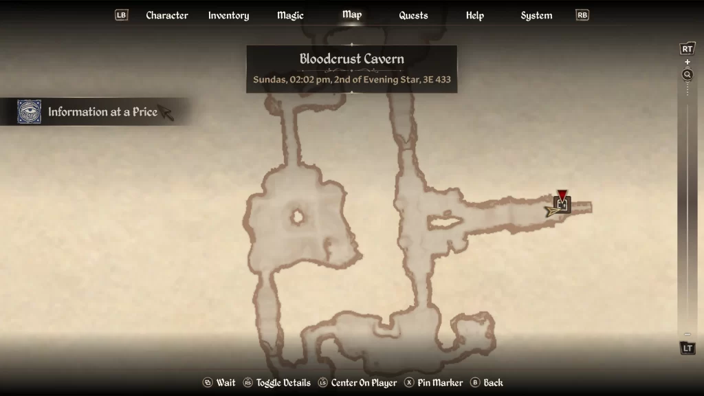 Information at a Price Bloodcrust Cavern
