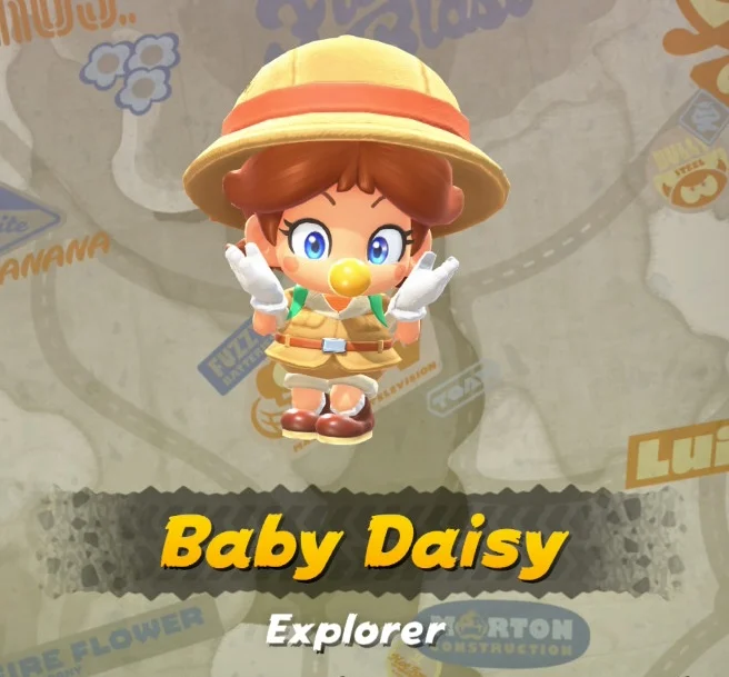 Mario Kart World Baby Daisy Costume