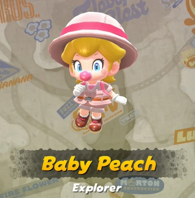 Mario Kart World Baby Peach Explorer Costume