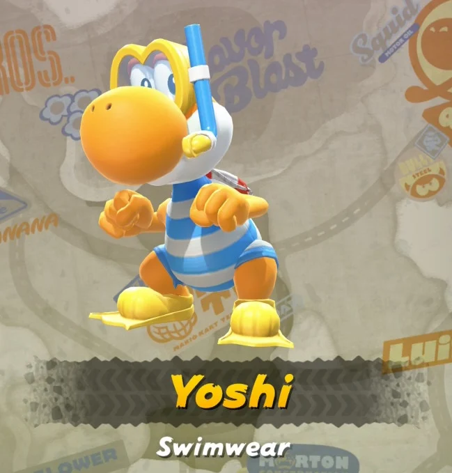 Mario Kart World Yoshi Swimwear Costume