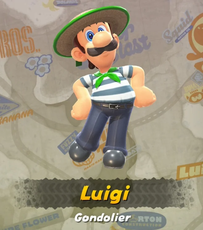 Mario Kart World Luigi Gondolier