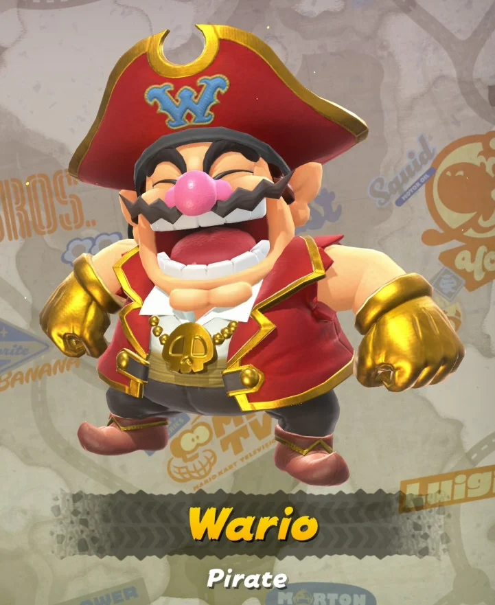 Mario Kart World Wario Pirate