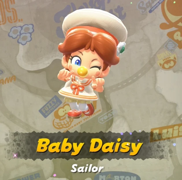 Mario Kart World Baby Daisy Sailor Costume