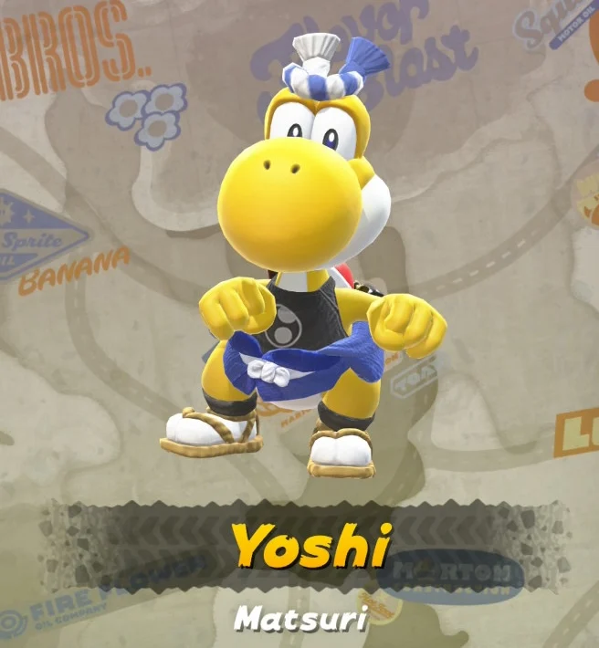 Mario Kart World Yoshi Costumes