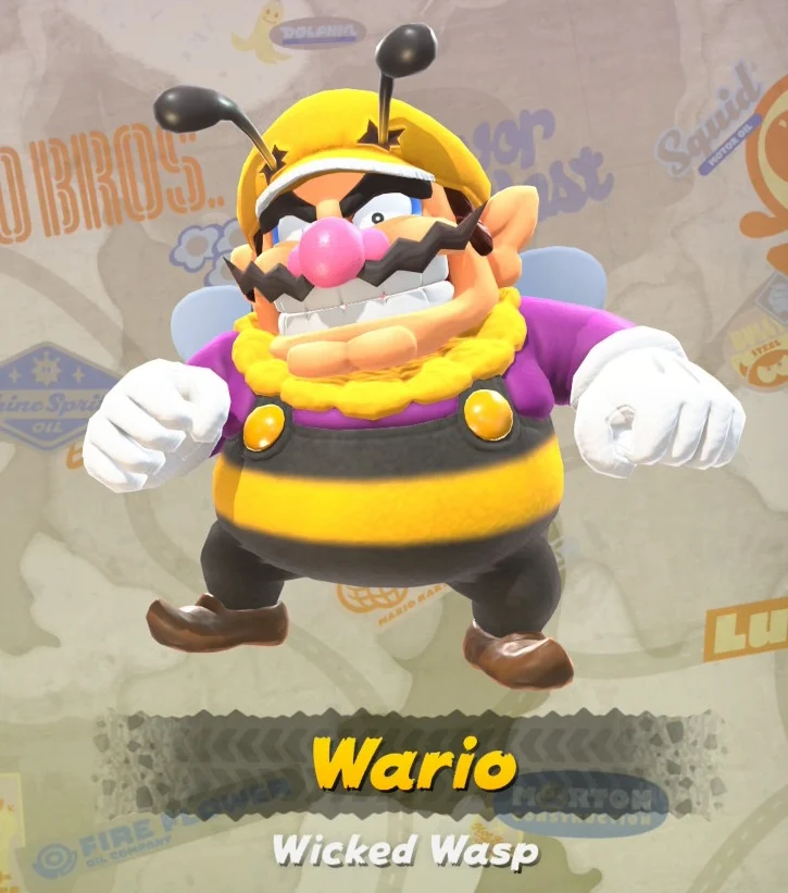 Mario Kart World Wario Costumes