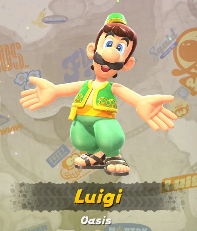 Mario Kart World Luigi Oasis Costume