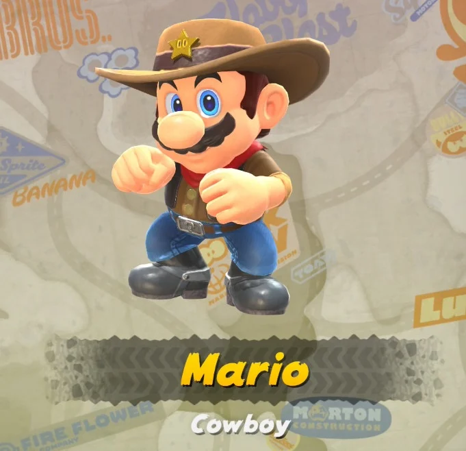 Mario Kart World Mario Cowboy Costume