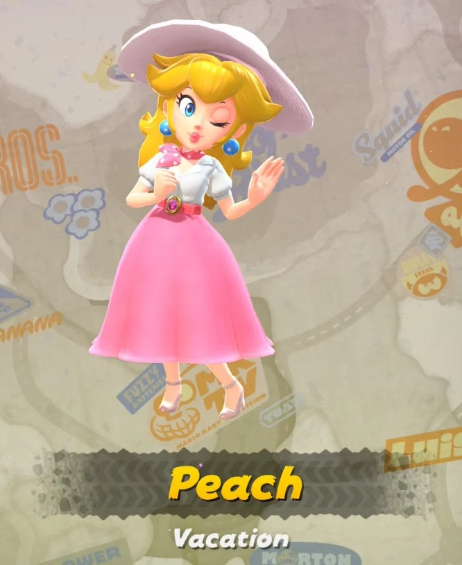 Mario Kart World Peach Costume