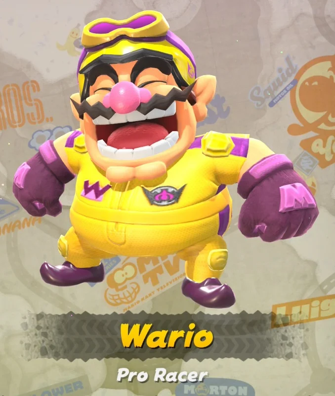 Mario Kart World Wario Costumes
