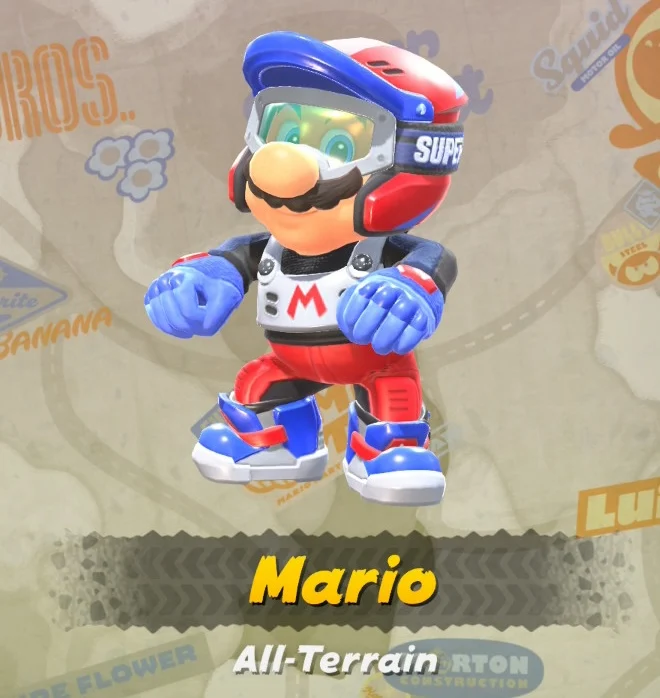 Mario Kart World Mario Costumes