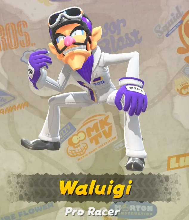 Mario Kart World Faraway Oasis Waluigi Pro Racer