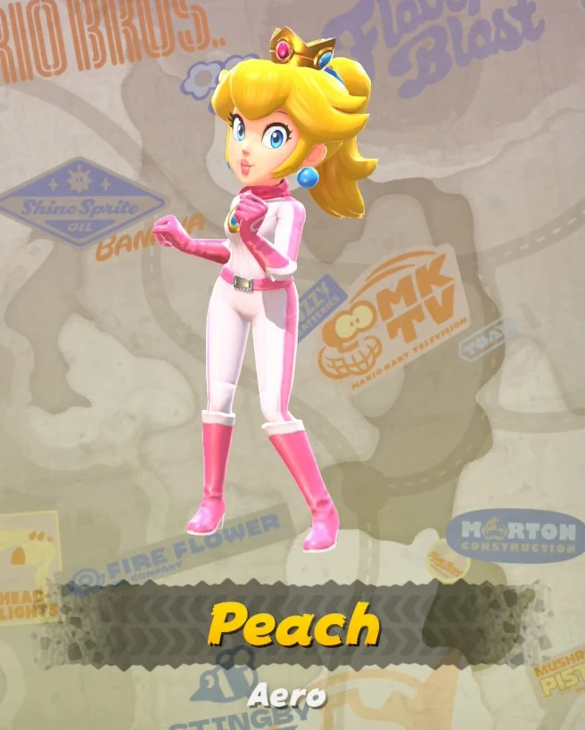 Mario Kart World Peach Costumes