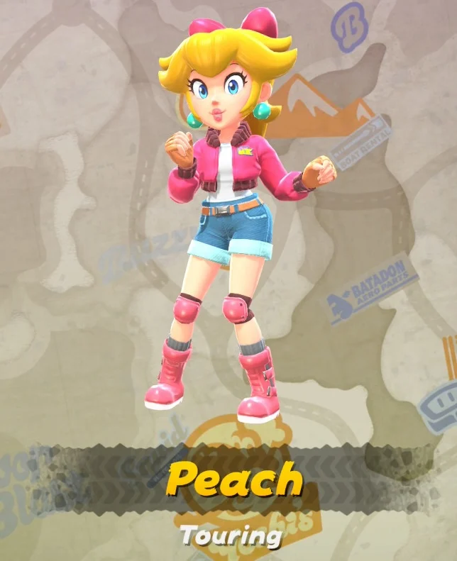Mario Kart World Peach Touring Costumes