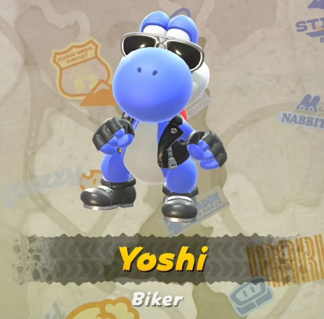 Mario Kart World Yoshi Biker Costume