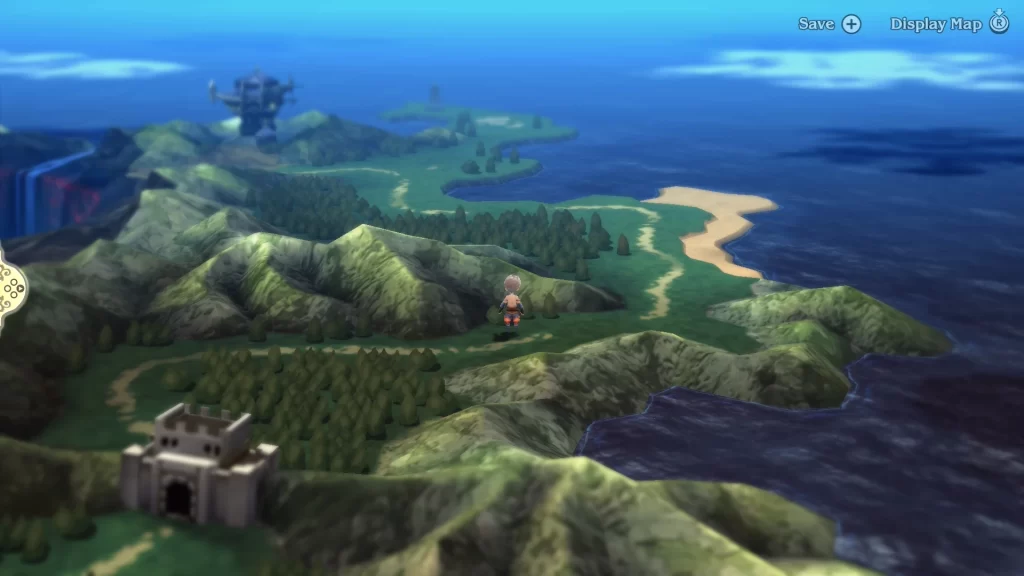 Bravely Default Intro World Map path to Lotano Villa