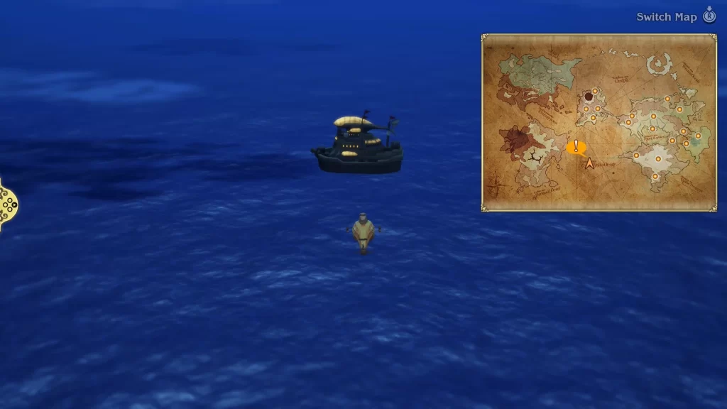 Traveling to Grandship in Bravely Default Flying Fairy Chapter 3